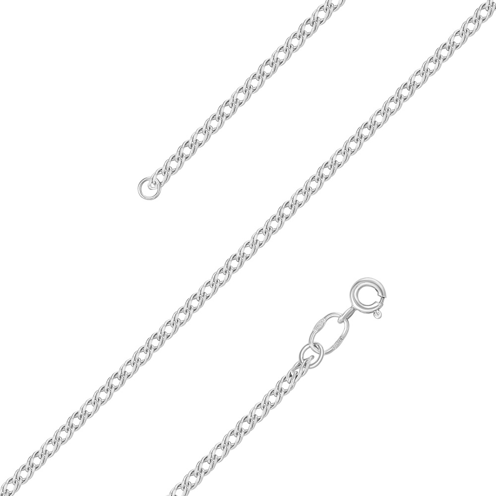 Цепь цепочка на шею женская мужская серебро 925 Двойной Ромб Серебро ...