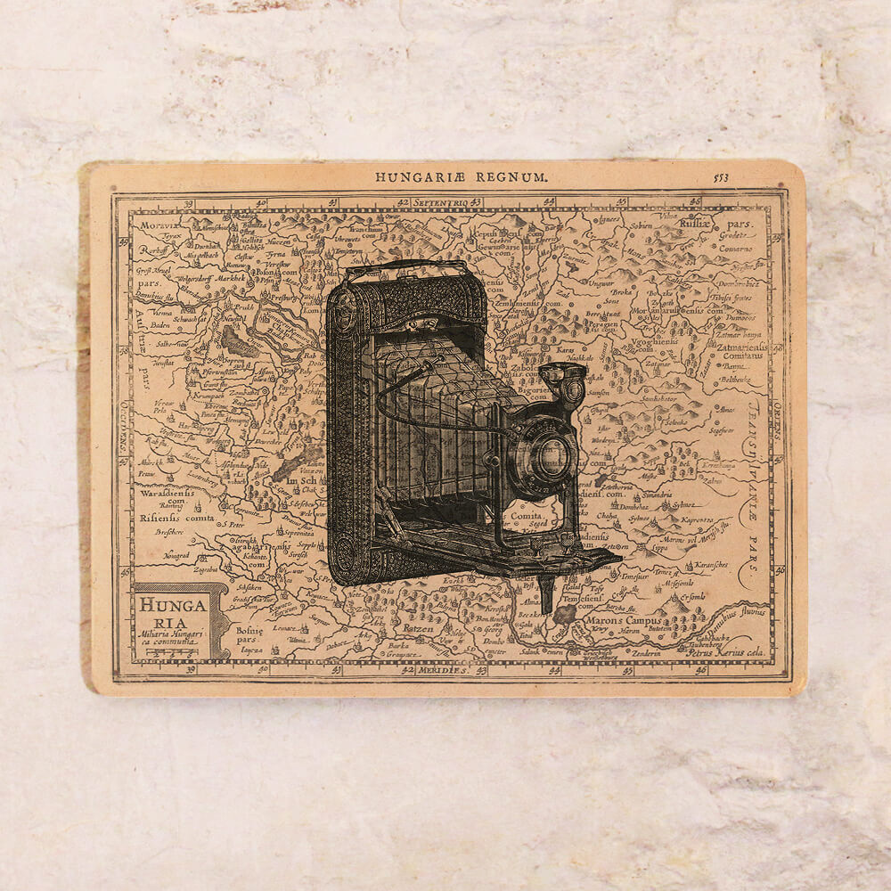 Винтажная табличка из металла Ретро фотоаппарат, декор в стиле винтаж ...