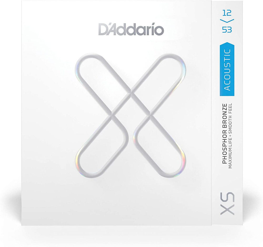 Струны для акустической гитары D'Addario XSAPB1253 12-53, фосфорная бронза с покрытием XS  #1