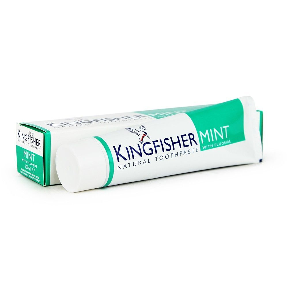 Kingfisher Натуральная зубная паста с фтором Мята освежающая 100 мл #1