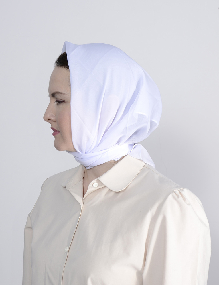 Косынка однотонная шифоновая. Шифоновый платок белый на девушки. Косынка Victoria Ricci Иерусалима белая купить.