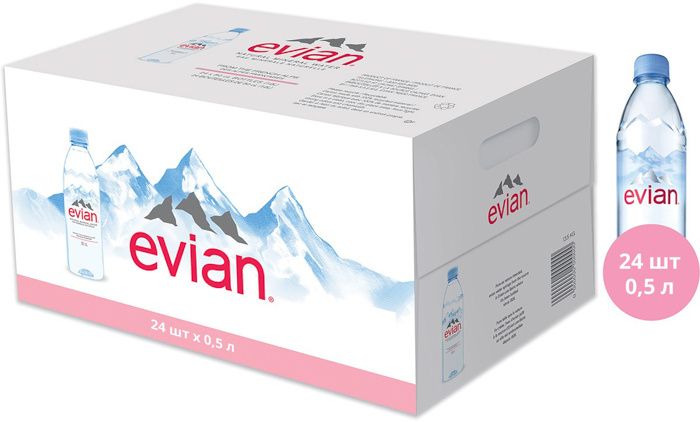 Evian Вода Негазированная 24шт - купить с доставкой по выгодным ценам в ...
