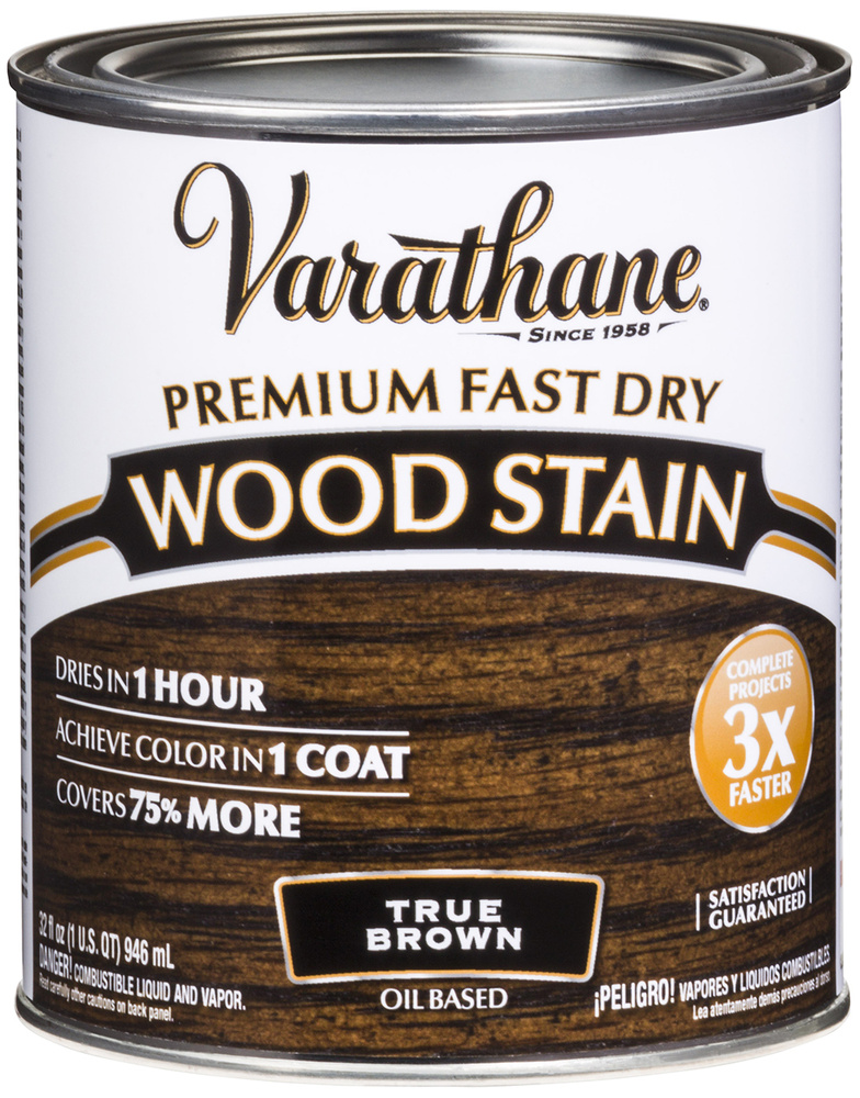 Масло для дерева тонирующее быстросохнущее Varathane Fast Dry Wood Stain 0,946 л. Цвет: Подлинный коричневый #1