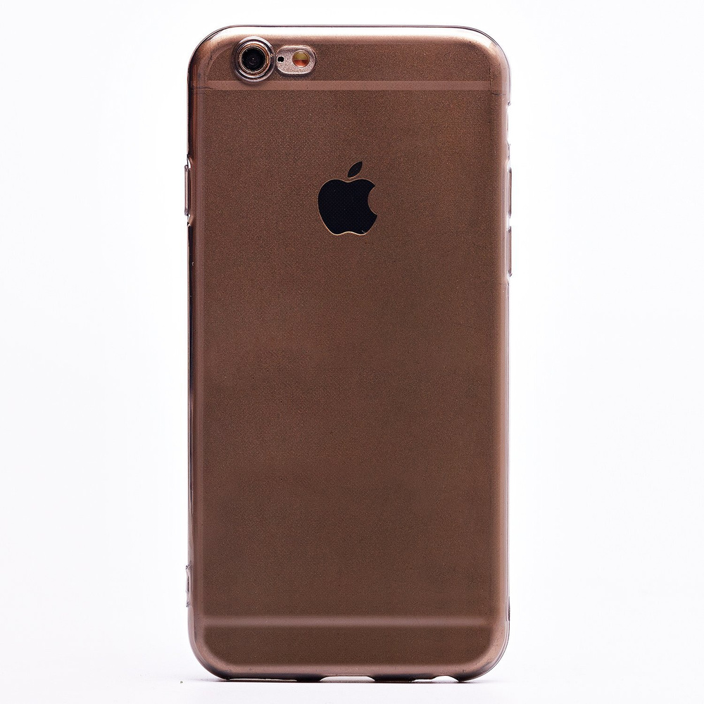Чехол для iPhone 6, iPhone 6s силиконовый ультратонкий <черно-прозрачный> #1