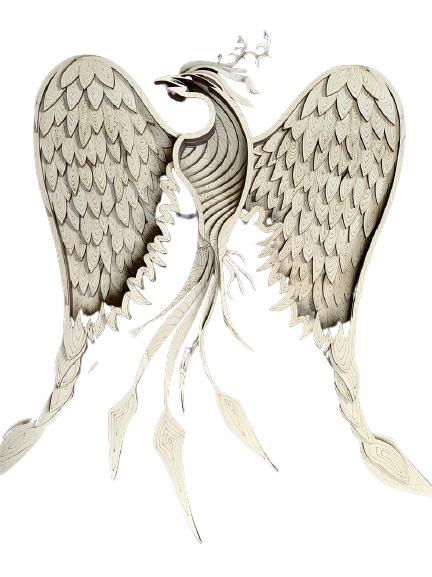 Набор для рисования картин по номерам (раскраска) “Птица Феникс – Символ возрождения”