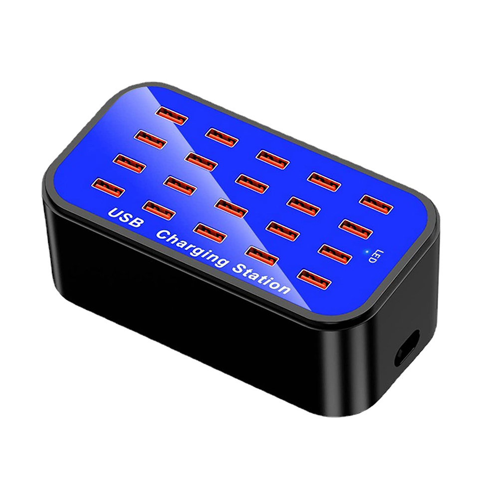 20-портовое зарядное устройство для мобильного телефона, USB-порты, 90 ...