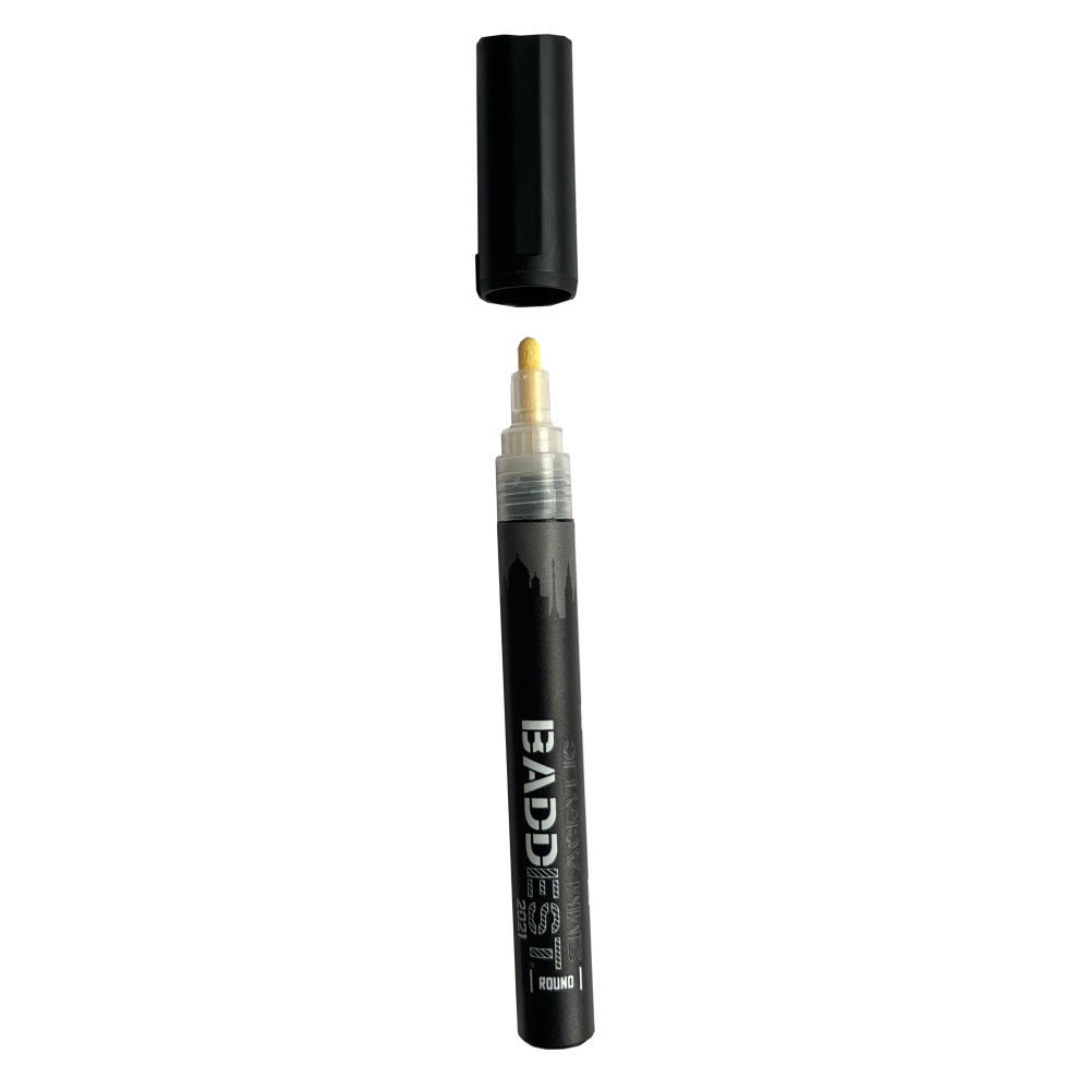 Акриловый маркер для граффити и каллиграфии Baddest Acrylic 2 MM Черный ...