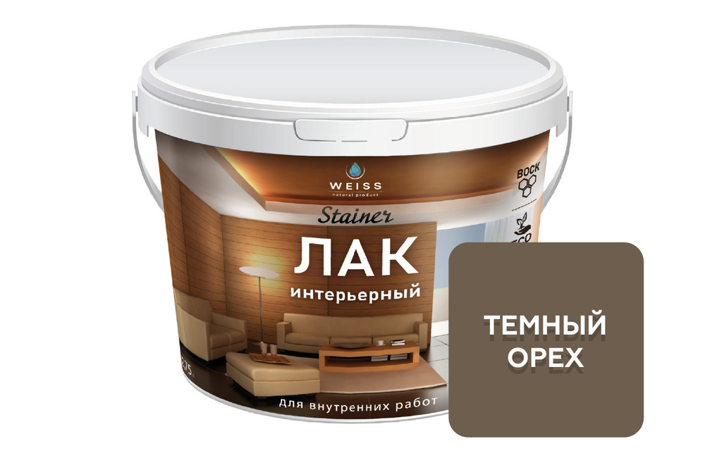 Лак для мебели темный орех