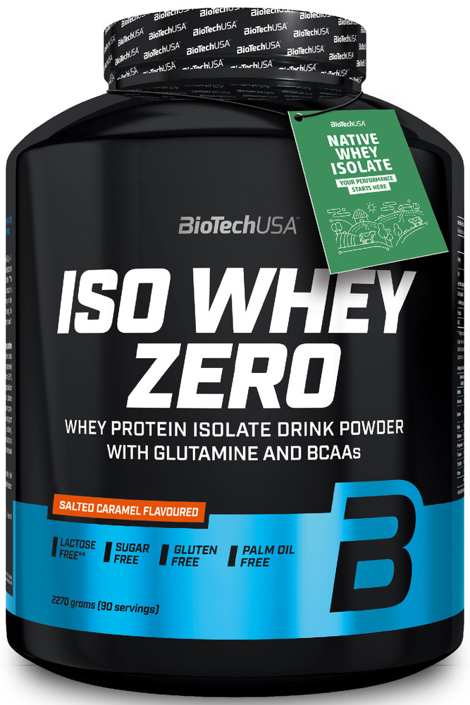 Сывороточный протеин изолят BiotechUSA Iso Whey Zero 2270 г соленая карамель  #1