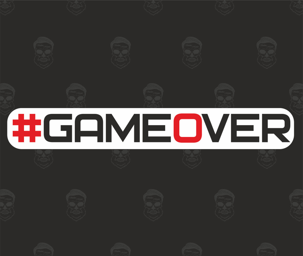 Наклейка на авто без фона #gameover VAG REVO черная 30х4cм 2шт - купить по  выгодным ценам в интернет-магазине OZON (534635984)