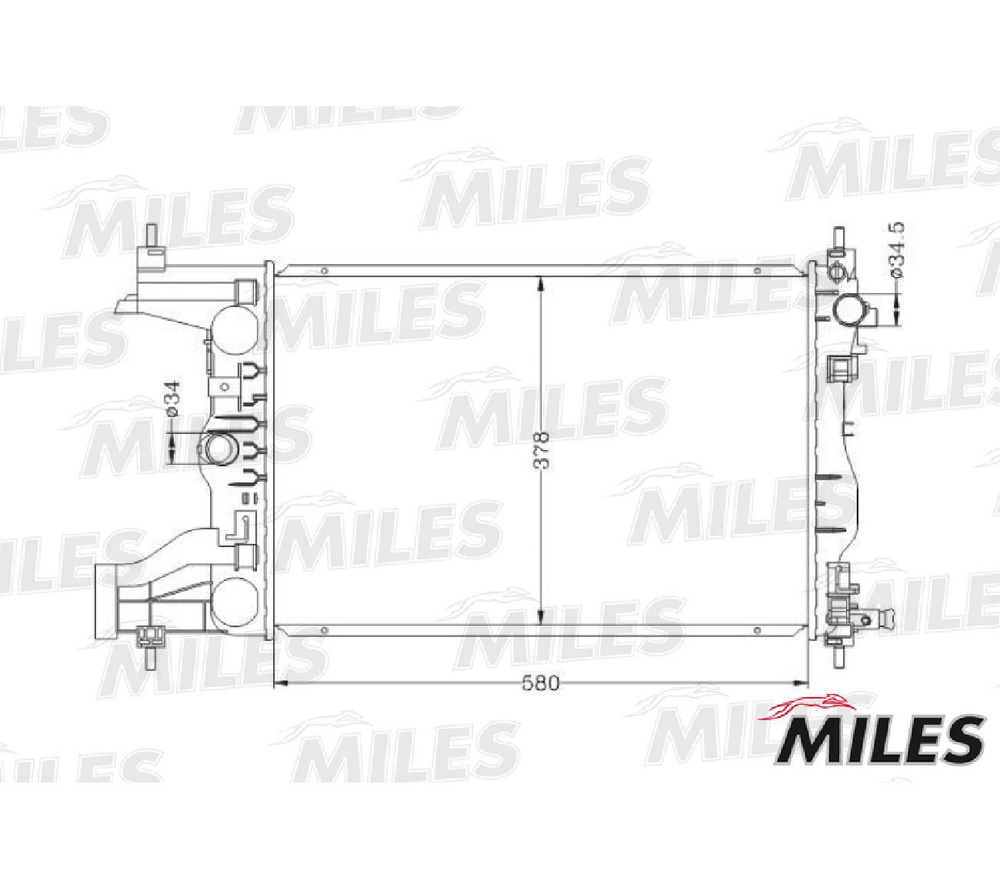 Радиатор охлаждения Cruze 1.6 (10- / MT) Miles