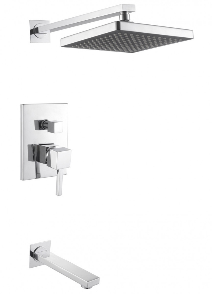 Смеситель KAISER Quadris 25270 для скрытого монтажа с верхним душем 20x20 см #1