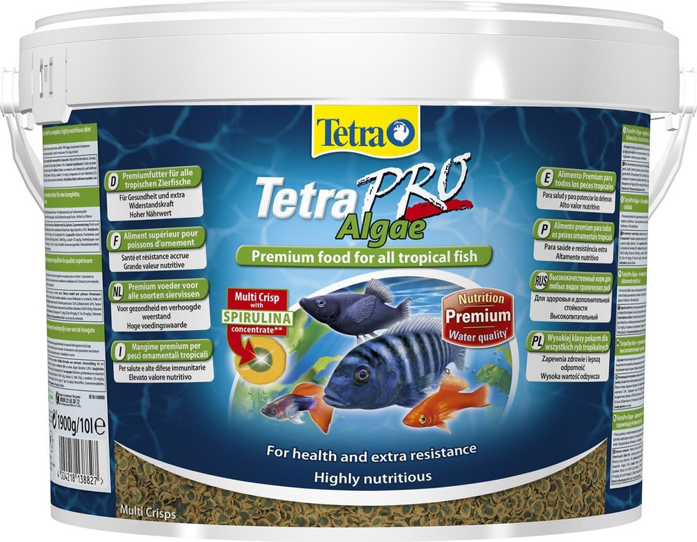 Корм для рыб всех видов TetraPro Algae Crisps растительный в чипсах ...