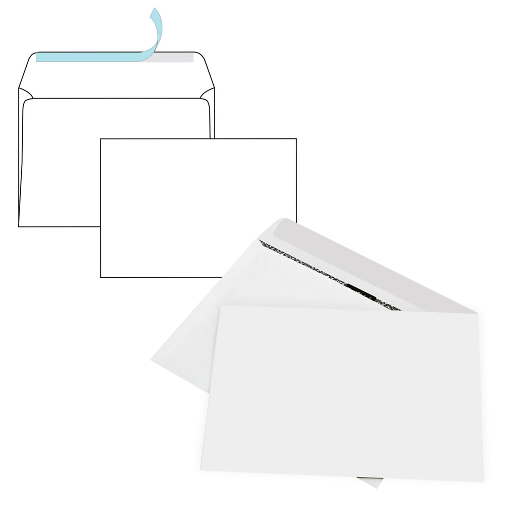 Конверты С5 (162х229 мм) SECURITY, отрывная лента, 90 г/м2, КОМПЛЕКТ 50 ...