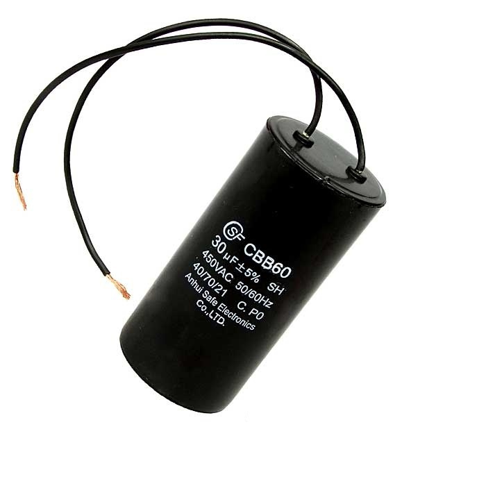 Пусковой конденсатор CBB60 30uF 450V WIRE / SAIFU - купить с доставкой ...