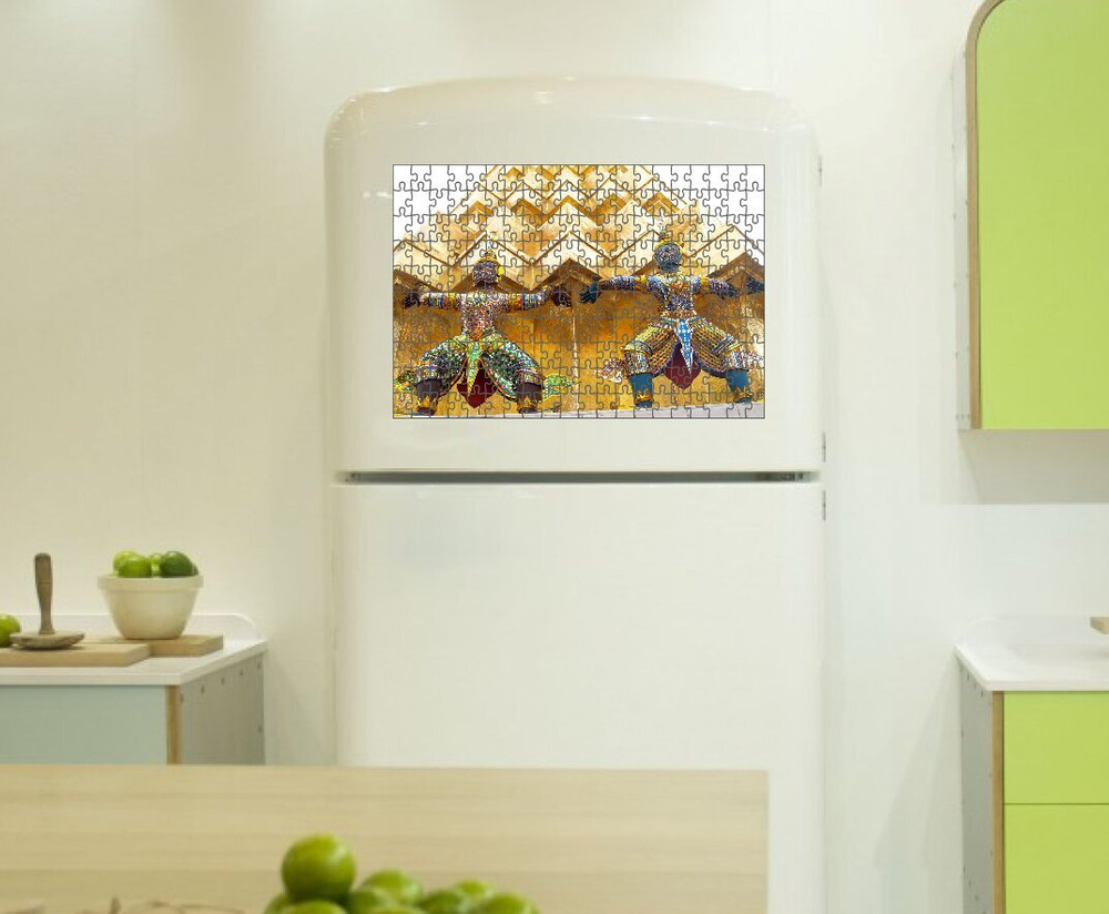 Магнитный пазл 38x26см."Бангкок, великий, ват" на холодильник - купить ...