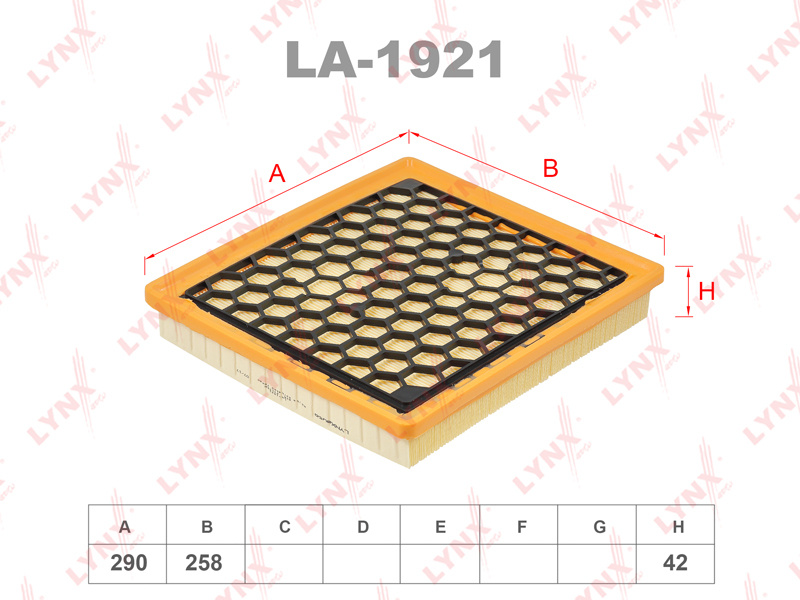 LYNXauto Фильтр воздушный Пылевой арт. LA1921 #1