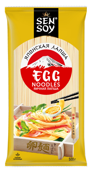 Лапша яичная Sen Soy Premium Egg Noodles, 500 г * 12 шт. #1