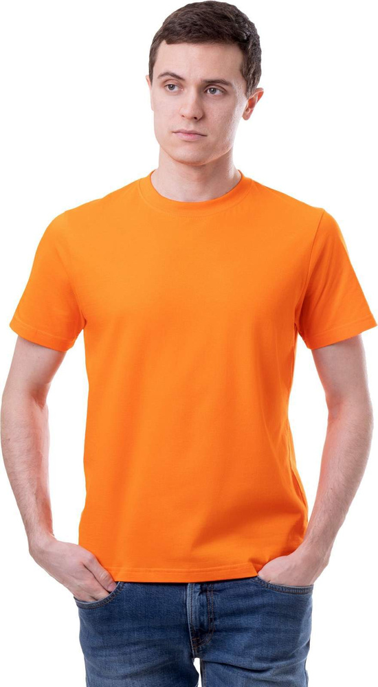 Футболка ТЕХНОАВИА, размер 54-188, цвет оранжевый, хлопок 100% - купить по  выгодной цене в интернет-магазине OZON (603651848)