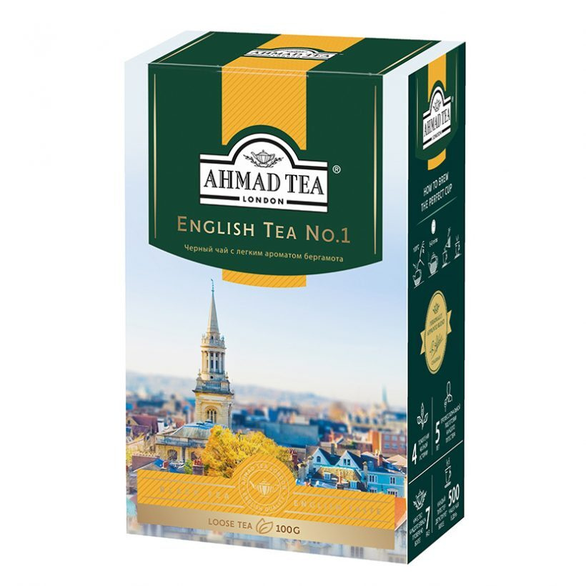 Чай "Ahmad Tea" Английский чай No.1, картон.коробка, 100г - купить с ...