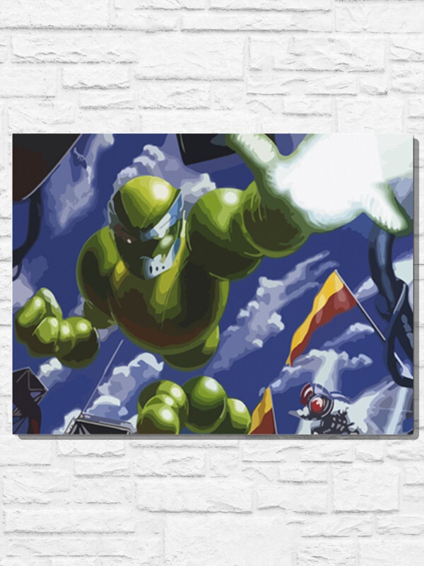 Картина по номерам на холсте игра Vector Man (Sega, Сега, 16 bit, 16 ...