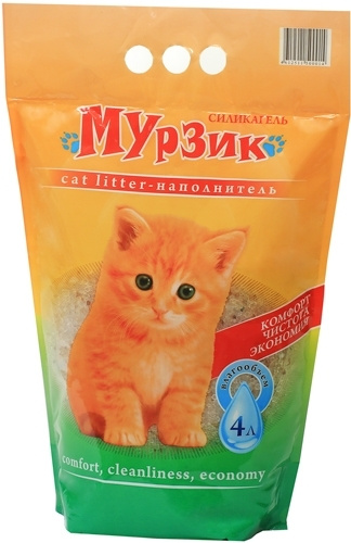 МУРЗИК Наполнитель для кошек силикагелевый, 4 л - купить с доставкой по ...