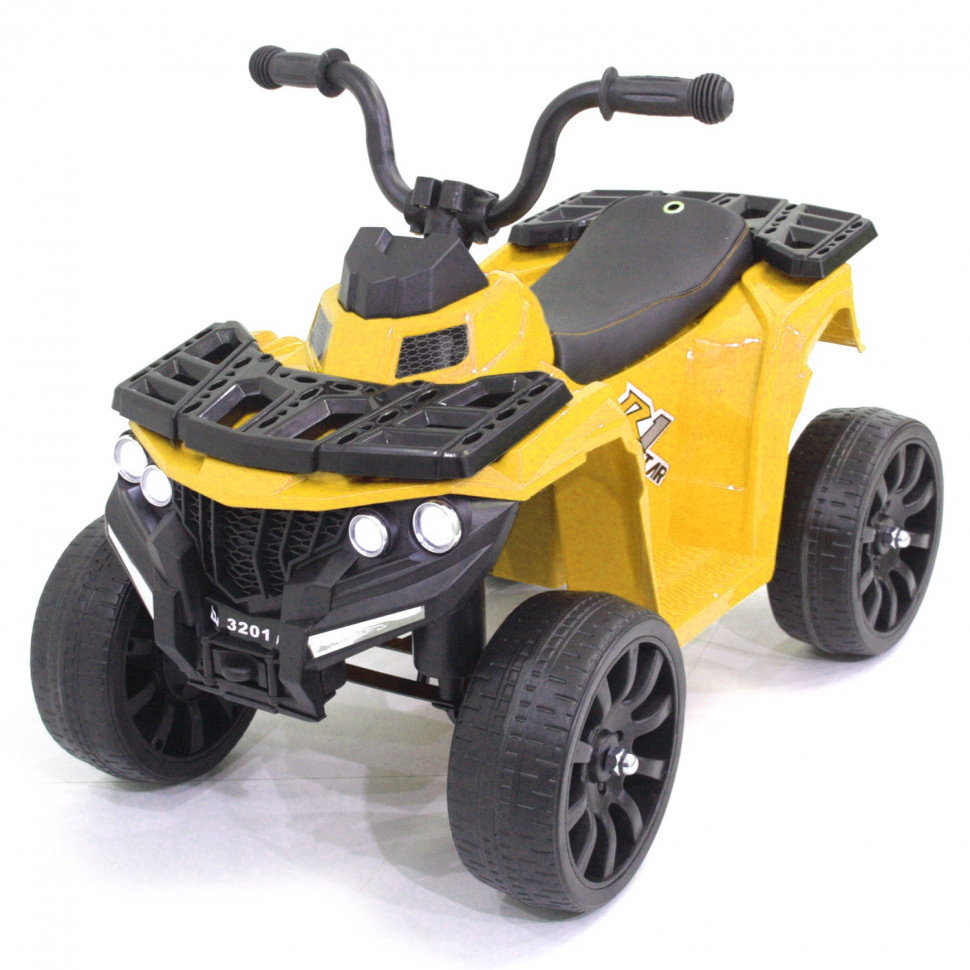 Детский квадроцикл R1 на резиновых колесах 6V - 3201-YELLOW #1
