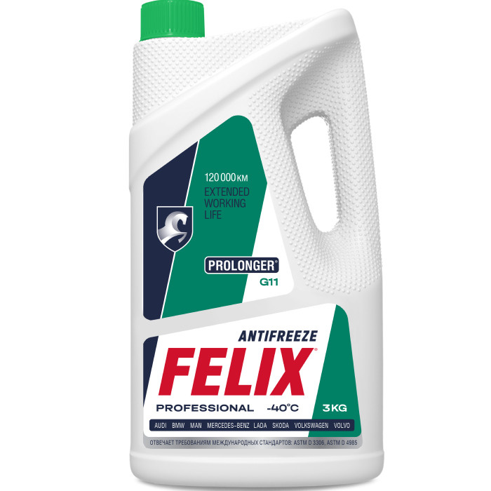 Антифриз FELIX PROLONGER G-11 (-40) зелёный Комплект 3кг+1кг #1