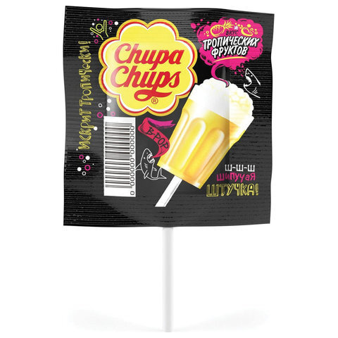 Карамель CHUPA CHUPS (Чупа-Чупс) "В-РОР" тропический, 15 г, 45 штук  #1