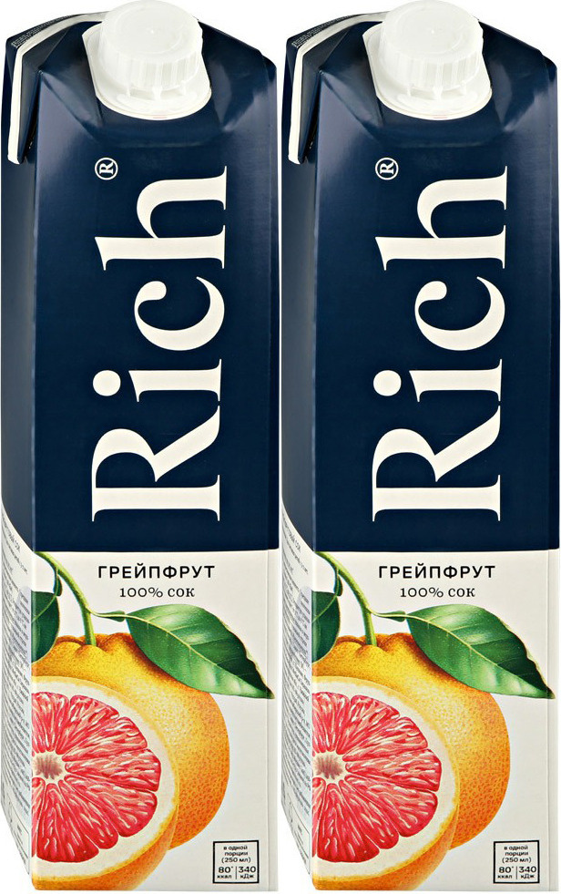 Сок Rich Грейпфрут 1 л в упаковке, комплект: 2 упаковки #1