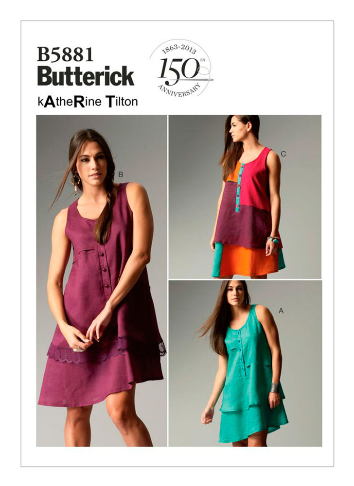 Выкройка Butterick №5881 Платье #1