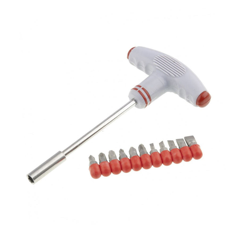 Отвертка Matrix, Т-образная, с набором бит, 11 предметов - купить в ...