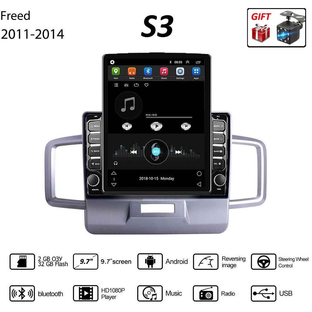 Штатная магнитола 2 дин Андроид Хонда Фрид/Honda Freed 2011-2014, S3 2 ...