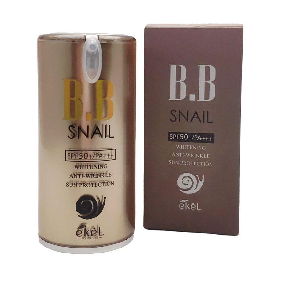 Ekel ВВ крем с экстрактом улитки для лица / BB Snail Cream SPF 23 Whitening Anti-Wrinkle Sun Protector #1