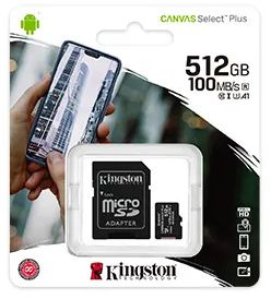 Kingston Карта памяти Canvas Select Plus 512 ГБ  (SDCS2/512GB) #1