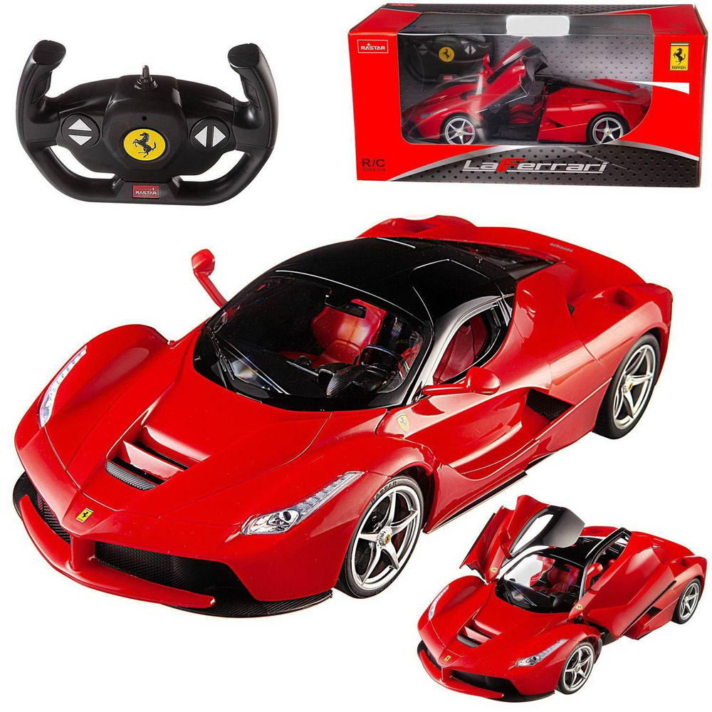 Машина р/у 1:14 Ferrari LaFerrari, со световыми эффектами, открываются  двери, 34х15х8см, цвет красный 27MHZ - купить с доставкой по выгодным ценам  в интернет-магазине OZON (896855177)