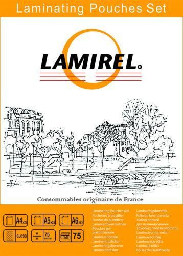 Пленка для ламинирования Lamirel набор 75 шт (А4, А5, А6 по 25 шт.) 75 мкм  #1