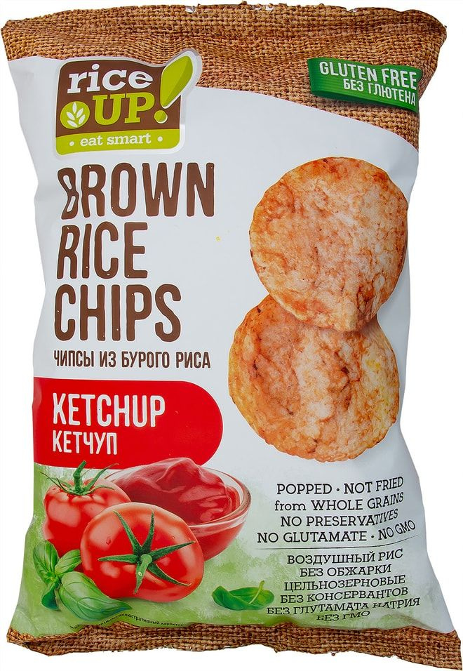 Чипсы Rice Up из бурого риса Кетчуп 60г #1