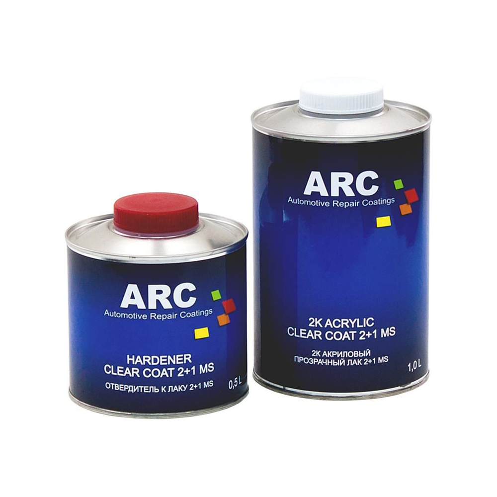 ARC 2+1 MS Clear Coat Прозрачный автомобильный акриловый лак 1 л. с  отвердителем 0,5 л.