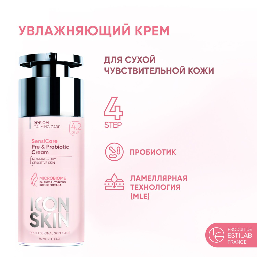 ICON SKIN Крем для лица SensiCare ламеллярный с комплексом пре- и пробиотиков для чувствительной и сухой #1