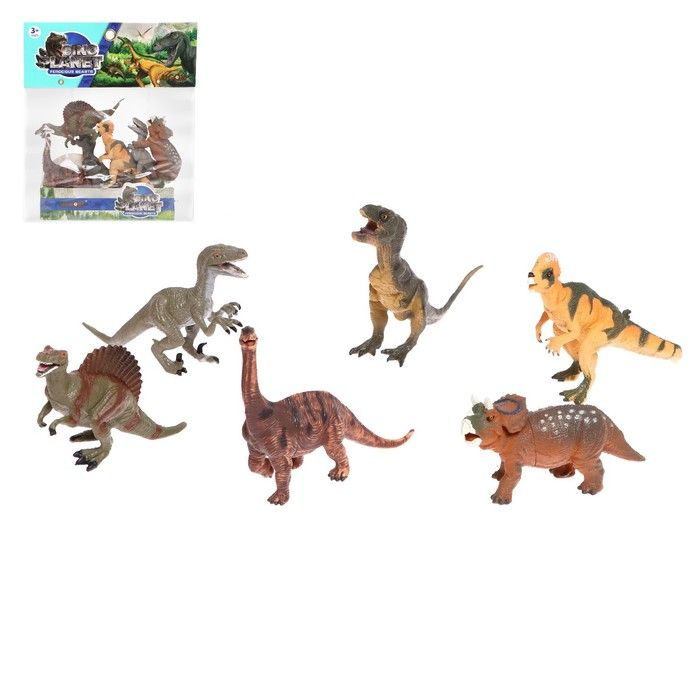 Набор динозавров "Юрский период", 6 фигурок #1