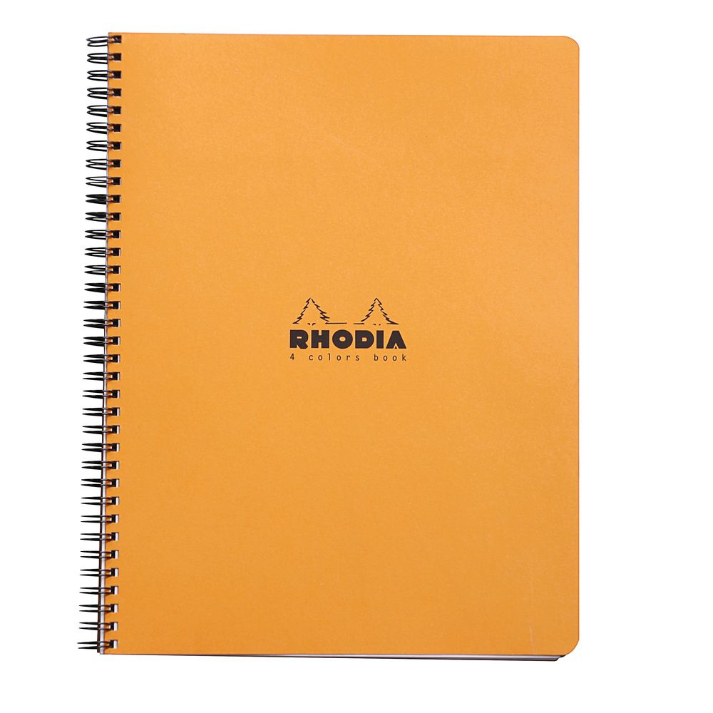 Тетрадь Rhodia 4 Colors Book на спирали, A4+, клетка, с разделителями