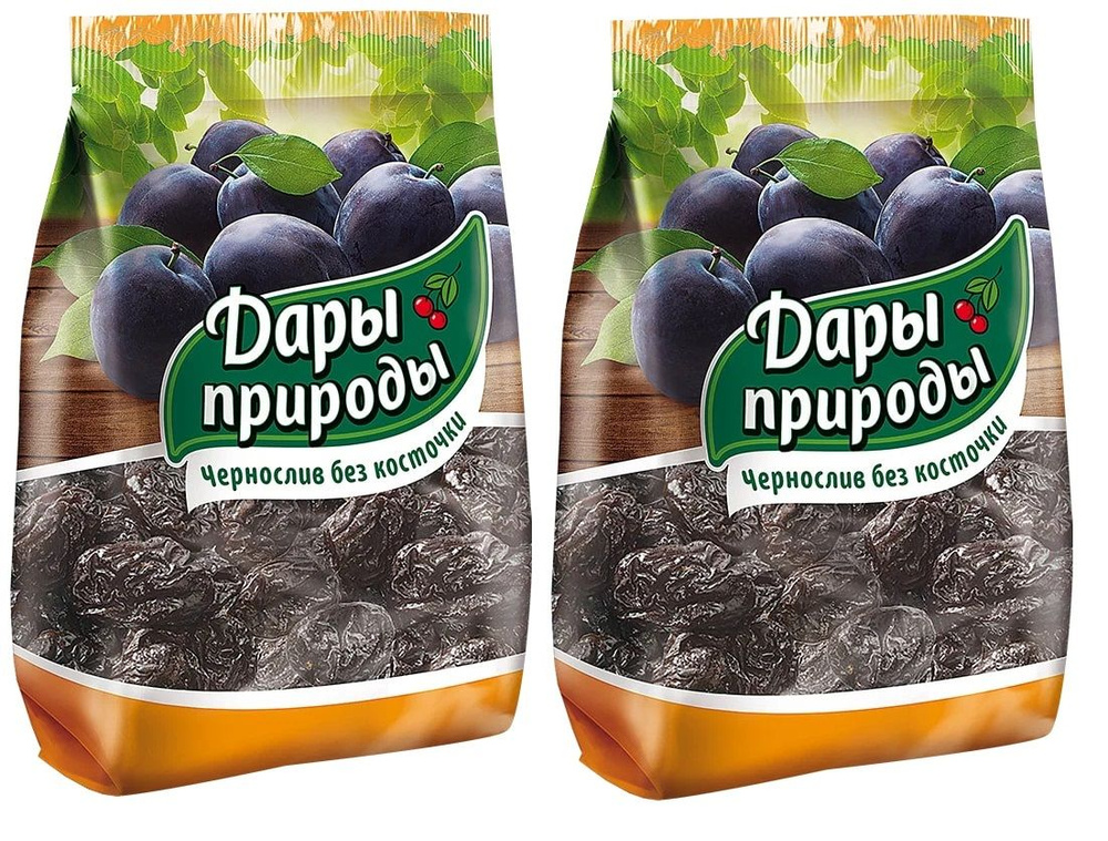 Чернослив "Дары природы" сушеный, без косточки, 450г 2 шт - купить с ...