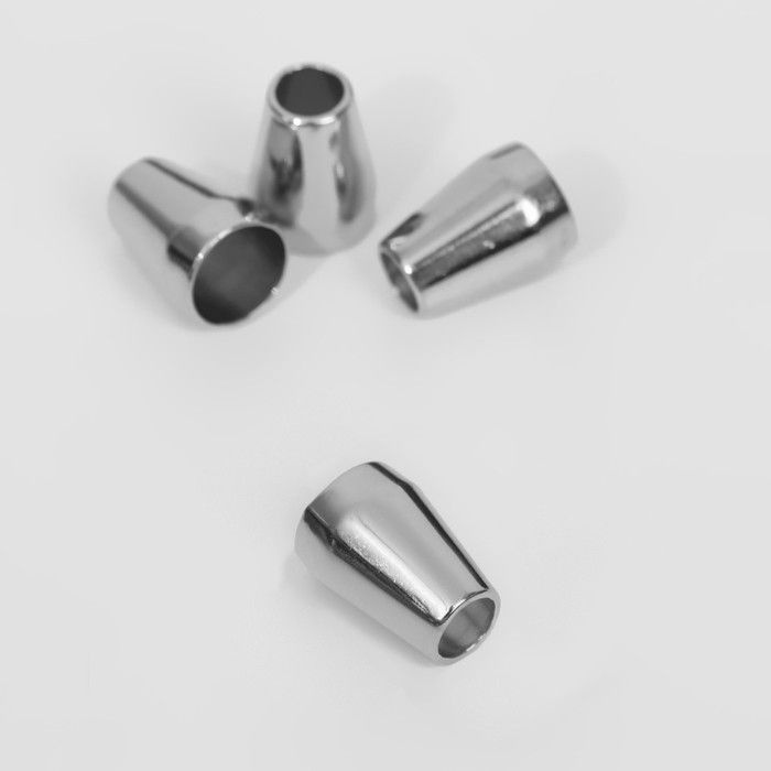 Арт Узор, Наконечник для шнура, 5 мм, цвет серебряный, 4 набора по 4 штуки  #1