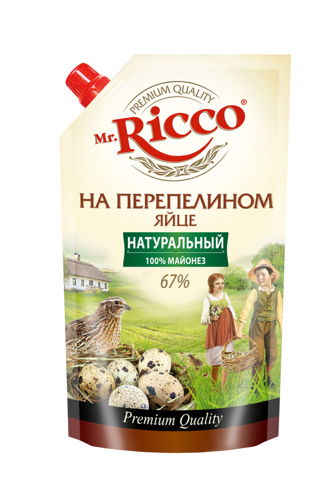 майонез "MR.RICCO на перепелиных яйцах 67%" 375 г* 7 шт. #1