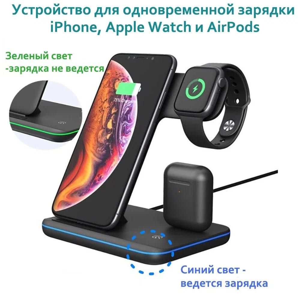 Беспроводное зарядное устройство R01226, 15 Вт, USB Type-C, Fast Charge,  Quick Charge - купить по выгодной цене в интернет-магазине OZON (838123727)