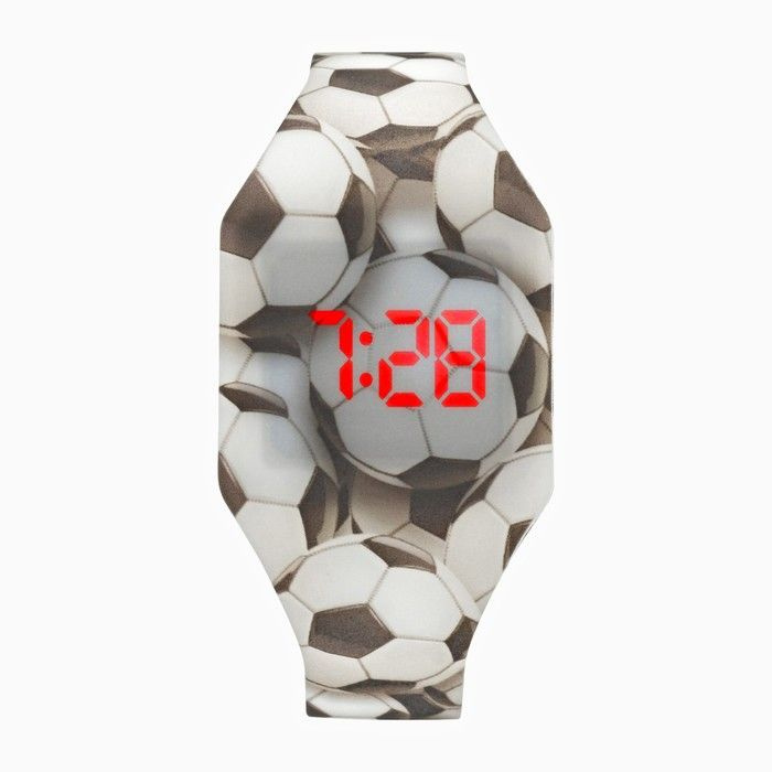 Часы наручные электронные, детские, "Футбольные", ремешок l-23.5 см  #1