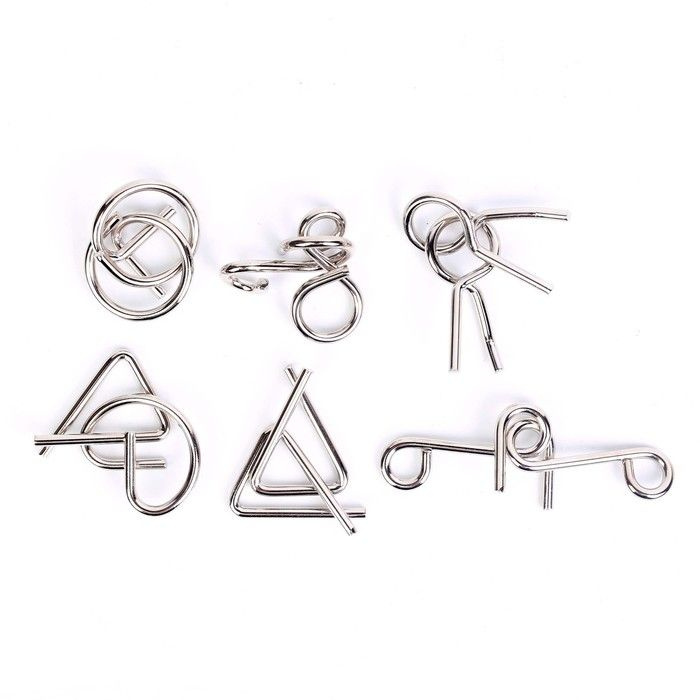 Puzzle, Головоломка металлическая Загадки Древней Индии, набор 6 штук ...