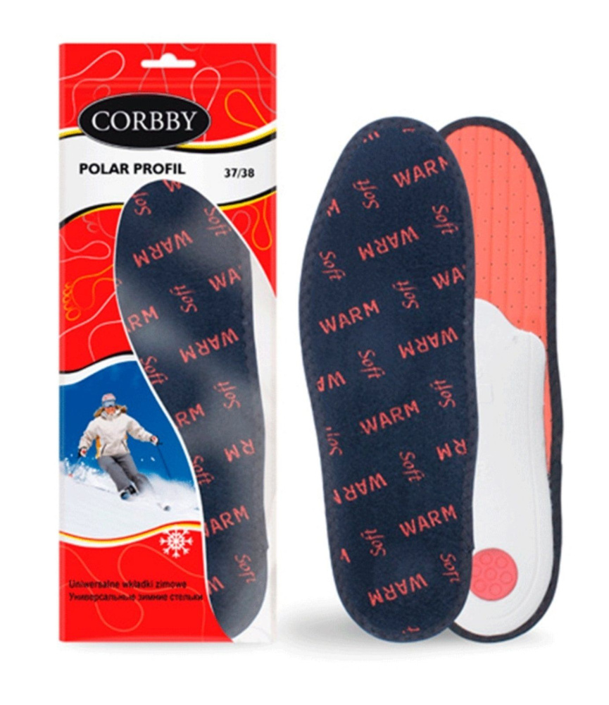 Стельки Corbby Polar Profil,тёплые, ортопедические, р.37-38 #1