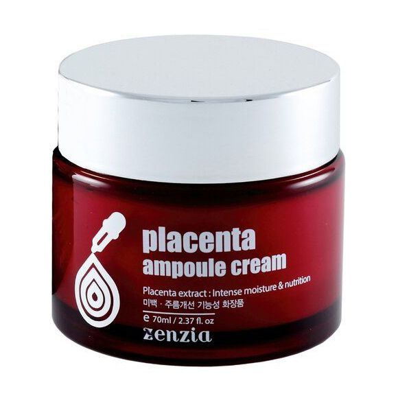 Крем для лица, плацентарный, увлажняющий, осветляющий ZENZIA Jigott Placenta Ampoule Cream, 70 мл.  #1